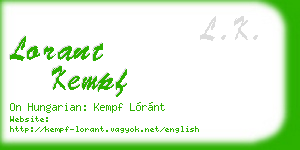 lorant kempf business card